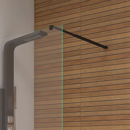 Paravan de dus walk-in, 80x190 cm, neagru, Leziter River [2]