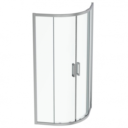 Cabine de dus simple - Cabina de dus semirotunda 90x90 cm Ideal Standard Connect 2 cu usi glisante profil crom lucios
