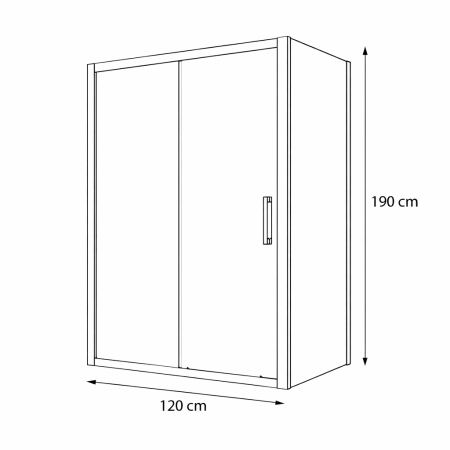 Cabina dus 120x100 cm cu usa culisanta crom, grosime sticla 5 mm, Sanswiss Ocelia [6]