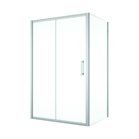 Cabine de dus simple - Cabina de dus completa SanSwiss Ocelia 140x80 cm, usa culisanta, sticla 5 mm, crom lucios