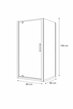 Cabina dus 80x80 cm cu usa batanta, crom lucios, sticla securizata de 6 mm, Sanswiss Ocelia [3]