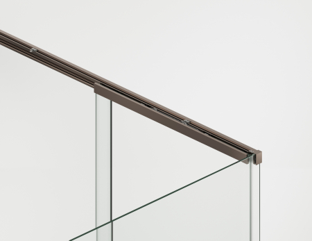 Cabina dus champagne metal 160x90 cm cu usa culisanta, grosime sticla 8 mm, tratament anticalcar, Ronal Oriana [9]