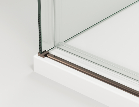 Cabina dus champagne metal 160x90 cm cu usa culisanta, grosime sticla 8 mm, tratament anticalcar, Ronal Oriana [8]