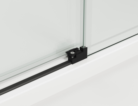 Cabina dus negru mat 130x90 cm cu usa culisanta, grosime sticla 8 mm, tratament anticalcar, Ronal Oriana [6]