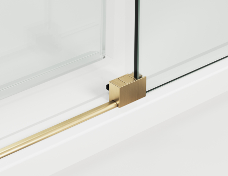 Cabina dus auriu periat 160x80 cm cu usa culisanta, grosime sticla 8 mm, tratament anticalcar, Ronal Oriana [4]