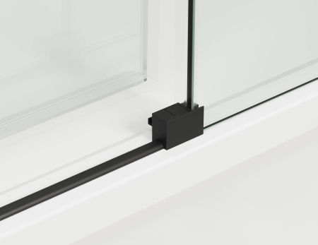 Cabina dus negru mat 130x90 cm cu usa culisanta, grosime sticla 8 mm, tratament anticalcar, Ronal Oriana [5]