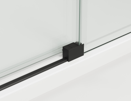 Cabina dus negru mat 130x90 cm cu usa culisanta, grosime sticla 8 mm, tratament anticalcar, Ronal Oriana [4]