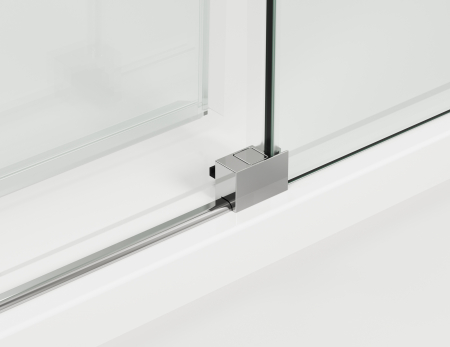 Cabina dus crom 140x100 cm cu usa culisanta, grosime sticla 8 mm, tratament anticalcar, Ronal Oriana [4]