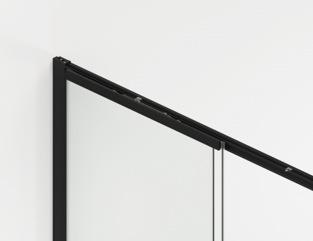 Cabina dus negru mat 130x90 cm cu usa culisanta, grosime sticla 8 mm, tratament anticalcar, Ronal Oriana [9]