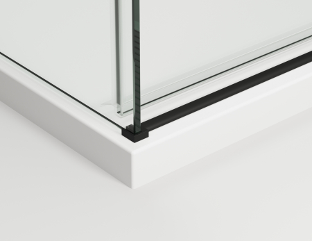 Cabina dus negru mat 130x90 cm cu usa culisanta, grosime sticla 8 mm, tratament anticalcar, Ronal Oriana [8]