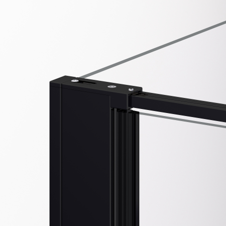 Cabina dus negru mat 80x80 cm cu usa pivotanta, grosime sticla 6 mm, tratament anticalcar, Ronal Divera [4]