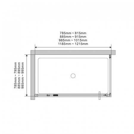 Cabina dus dreptunghiulara culoare crom 120x90 cm, Mediterraneo, Andina [3]