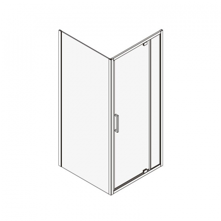 Cabina dus dreptunghiulara culoare crom 100x80 cm, Mediterraneo, Andina [2]