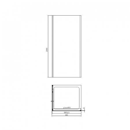 Cabina dus patrata culoare crom 90x90 cm, Mediterraneo, Andina [1]