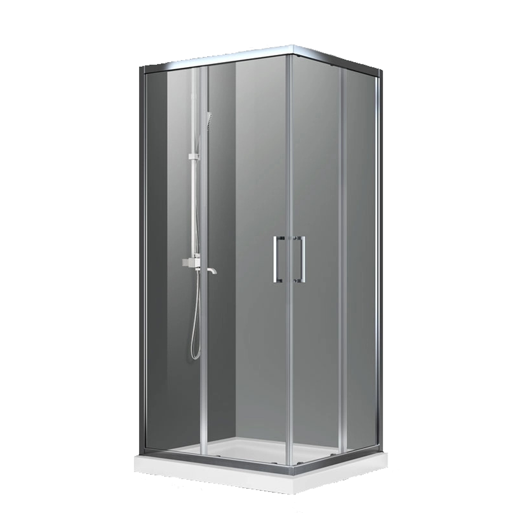 Baie - Cabina dus patrata crom 80x80 cm, Mediterraneo, Hector