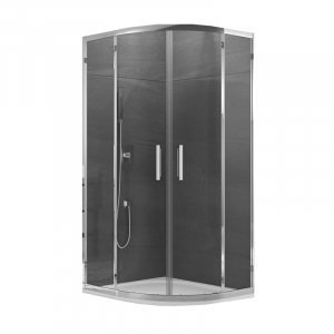 Baie - Cabina dus semirotunda 90x90 cu usi culisante Sanswiss, Ocelia