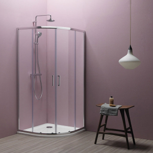 Baie - Cabina dus sticla semirotunda 80x80 cm KolpaSan Eco Quat