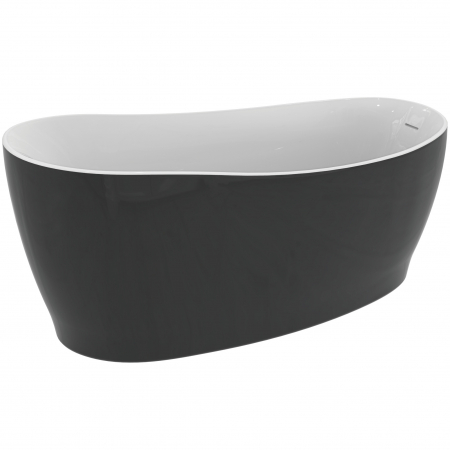 Cazi de baie freestanding - Cada baie freestanding Ideal Standard Around, 180x85 cm, alb/negru lucios
