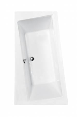 Cazi de baie pe colt - Cada baie asimetrica, acril, 160 x 100 cm, orientare dreapta, Besco Infinity