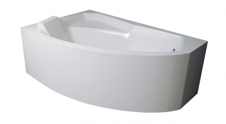 Cada baie asimetrica cu sezut, acril, 150 x 95 cm, orientare stanga, Besco Rima [1]