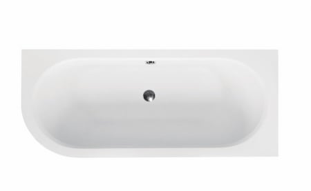 Cazi de baie dreptunghiulare - Cada baie asimetrica alba, acril, 170 x 75 cm, orientare dreapta, Besco Avita