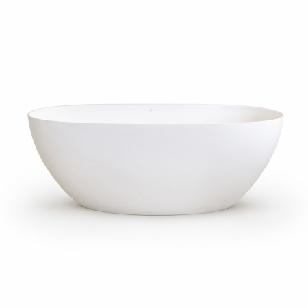 Cazi baie - Cada baie freestanding 157x70 cm, compozit, alb lucios, Fluminia Etna