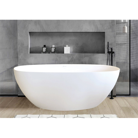 Cada baie freestanding 157x70 cm, compozit, ovala, alb mat, Fluminia Etna [1]