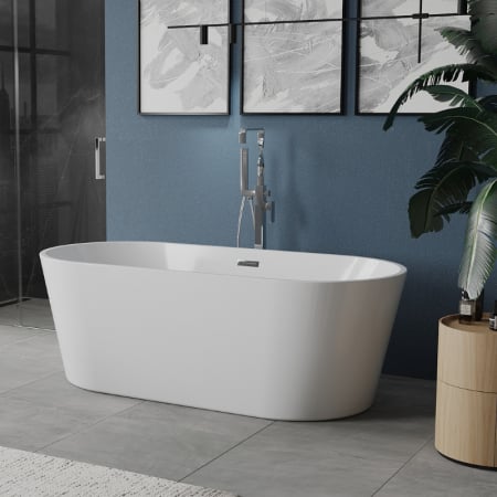 Baie - Cada baie freestanding 170 x 75 cm, ovala cu preaplin Ovale Foglia