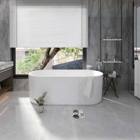 Baie - Cada baie freestanding 170x80 cm, ovala, alba, 3D, Florida, Salome Riffle