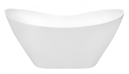 Cada baie freestanding asimetrica, compozit, alba, 160 x 70 cm, Besco Viya [1]