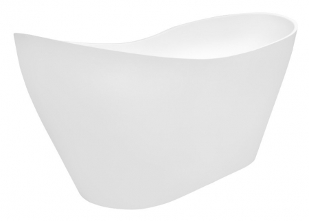 Cazi de baie freestanding - Cada baie freestanding asimetrica, compozit, alba, 160 x 70 cm, Besco Viya