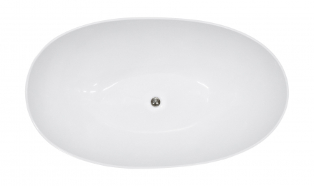 Cada baie freestanding Besco Siya, 172x100 cm, negru/alb mat [2]