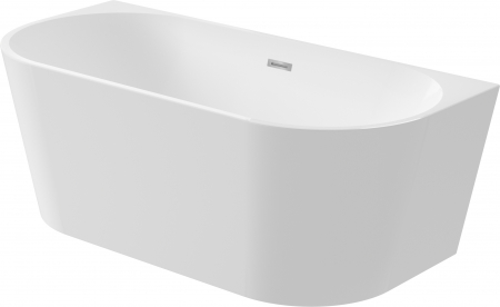 Cazi baie - Cada baie freestanding Deante Silia, 170 x 75 cm, lipita de perete, alb lucios