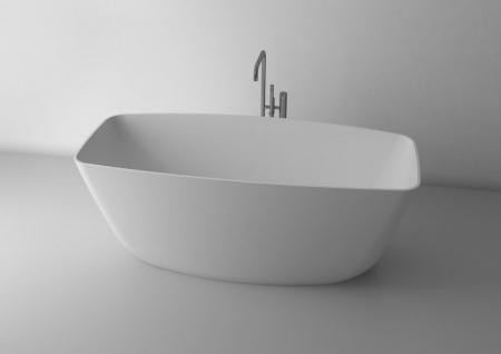 Cazi de baie freestanding - Cada baie freestanding dreptunghiulara, compozit, 156 x 70 cm, Cast Marble Monza