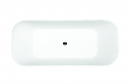Cada baie freestanding dreptunghiulara, compozit, alba, 160 x 70 cm, Besco Assos [2]