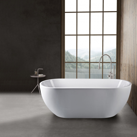 Baie - Cada baie freestanding ovala 160 x 75 cm alba Florida, Aura New