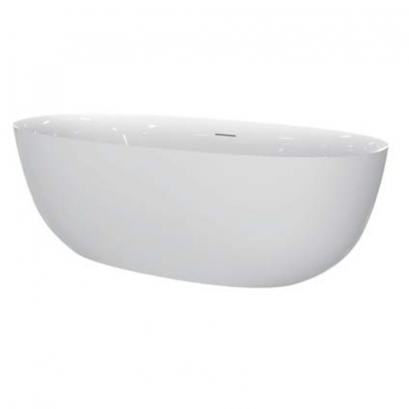 Cada baie freestanding ovala 169 x 73 cm  cu instalatie completa, alba, Florida, Aura [1]