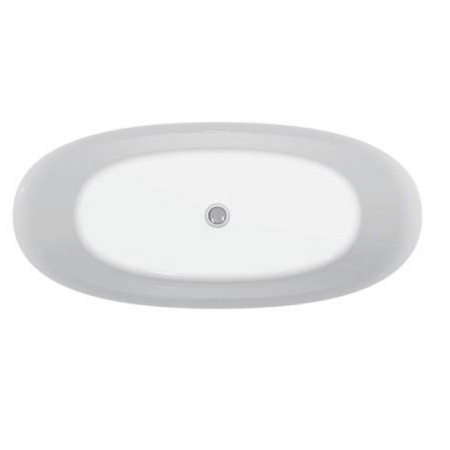 Cada baie freestanding ovala 169 x 73 cm  cu instalatie completa, alba, Florida, Aura [2]