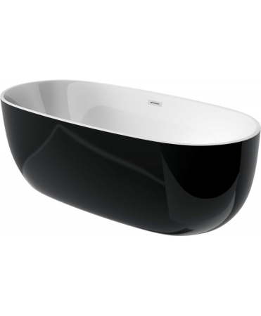 Cazi de baie freestanding - Cada baie freestanding ovala neagra 150 x 72 cm Deante, Alpinia Black