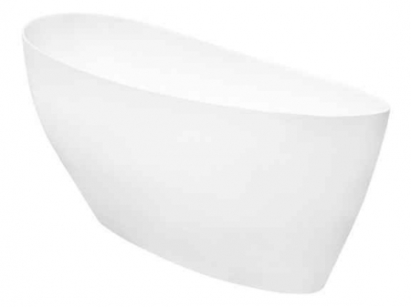 Cazi de baie freestanding - Cada baie freestanding asimetrica, compozit, alba, 165 x 70 cm, Besco Keya