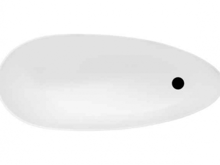 Cada baie freestanding asimetrica, compozit, alba, 165 x 70 cm, Besco Keya [1]