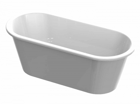 Cazi de baie freestanding - Cada baie freestanding ovala, compozit, 156 x 69 cm, Cast Marble Tivoli