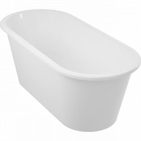 Cada baie freestanding ovala, compozit, 156 x 69 cm, Cast Marble Tivoli [1]