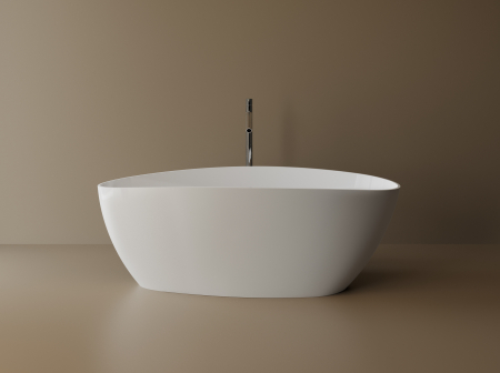 Cazi de baie freestanding - Cada baie freestanding ovala, compozit, 156 x 71 cm, Cast Marble Praga