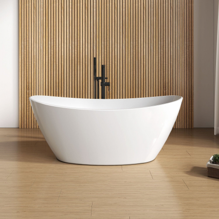 Cazi de baie freestanding - Cada baie freestanding ovala, compozit, 158 x 77 cm, Foglia Bella