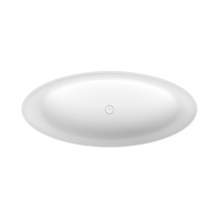 Cada baie freestanding ovala, compozit, 160 x 71 cm, Foglia Wave [7]