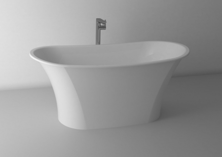 Cazi de baie freestanding - Cada baie freestanding ovala, compozit, 158 x 74 cm, Cast Marble Rimini