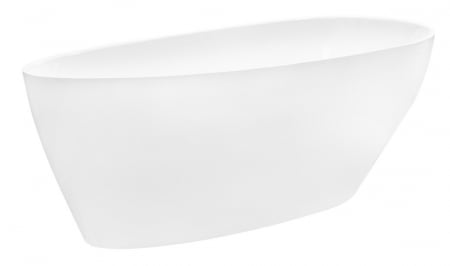 Cazi de baie freestanding - Cada baie freestanding ovala, compozit, alba, 142x62 cm, Besco Goya