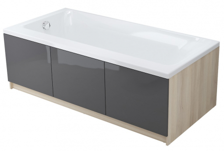 Cada baie incastrata Cersanit Smart, 170 x 80 cm, orientare dreapta, alb lucios [1]