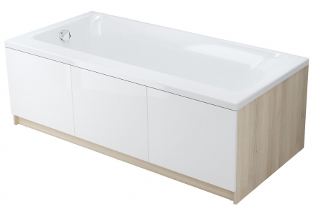 Cada baie incastrata Cersanit Smart, 170 x 80 cm, orientare dreapta, alb lucios [2]